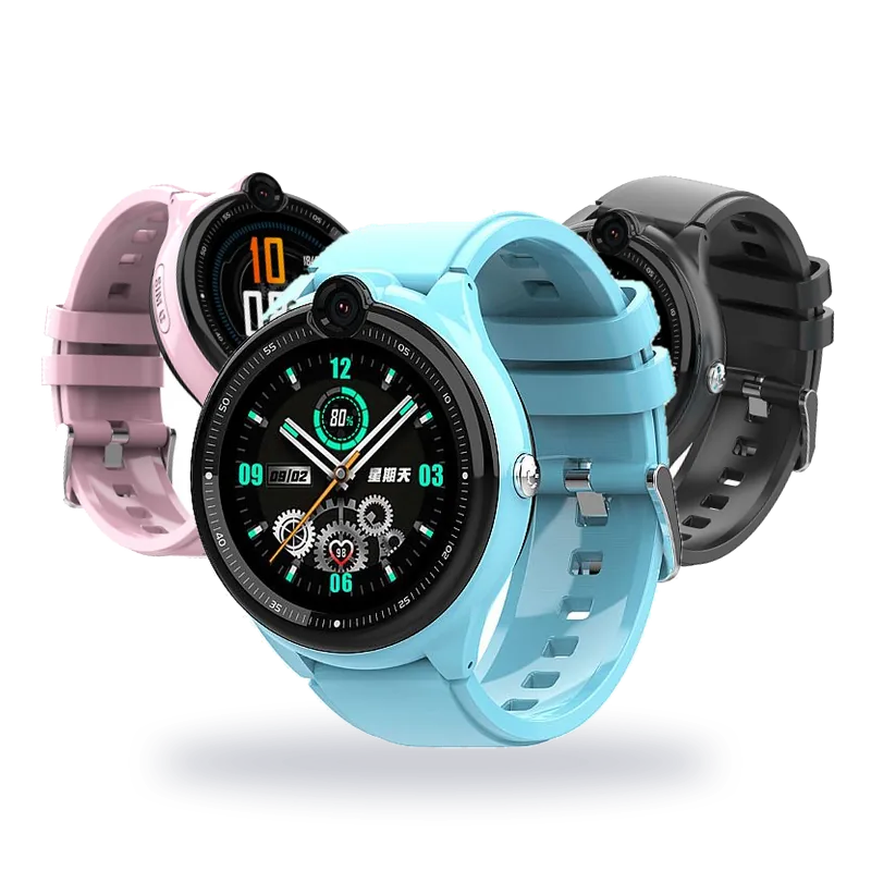 Τρία παιδικά smartwatch Wonlex KT26 σε γαλάζιο, ροζ και μαύρο